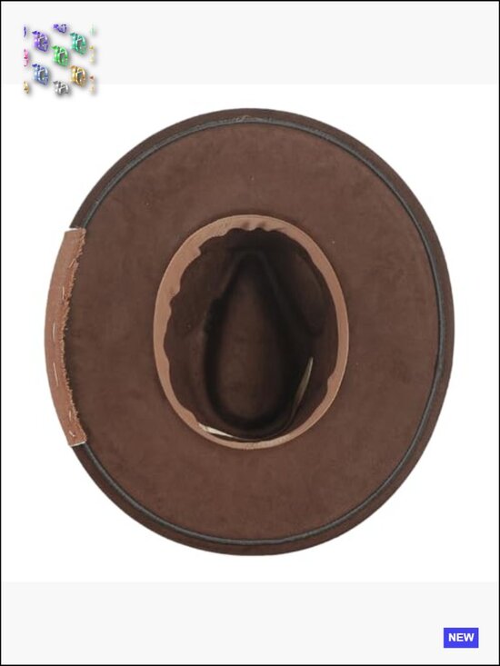 Wide Brim Fedora Hat Felt Suede Unisex Handmade Boho Western Panama Festival main image 5